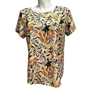 Ava & Viv Women's Size X Floral Print Short Sleeve Top